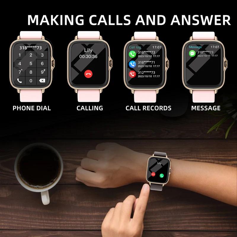 1.83'' Waterproof Smart Watch with Message Answer Call Sleep Monitoring Sports Pedometer Information Alerts For iPhone Android