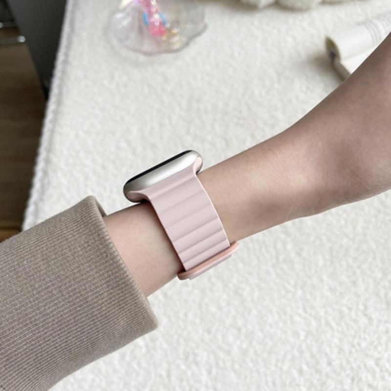 Magnetic Watch Band, Silicone Strap, Watch Strap Compatible with Apple Watch