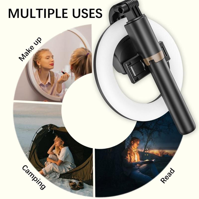 MJ07 Fill Light RGB Selfie Stick Wireless Remote Control Multi-function Wireless Tripod Selfie Stick USB Charging