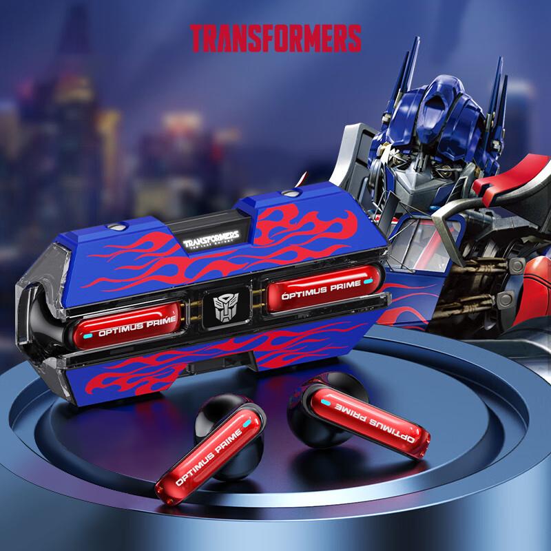 Transformers TF-T01 True Wireless Earbuds Bluetooth 5.4 Headphones, Bluetooth Earbud in Ear with HD Mic, 60H Playtime Ear Buds, IPX5 Waterproof Earphones for Android iOS, Optimus Prime