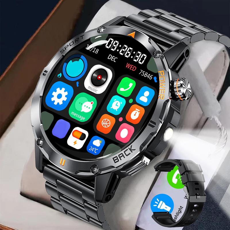 Men's Fashion Full Touch Round Smart Watch, Fashion Digital Watch with Multiple Sports Modes, Sports Fitness Smart Watch for Android iOS, Android Watch, Gadget Watch, Sport Smartwatch