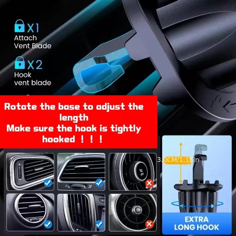 Car Air Outlet Phone Holder, Car Air Vent Phone Holder, Universal Car Interior Accessories for Most Smartphones