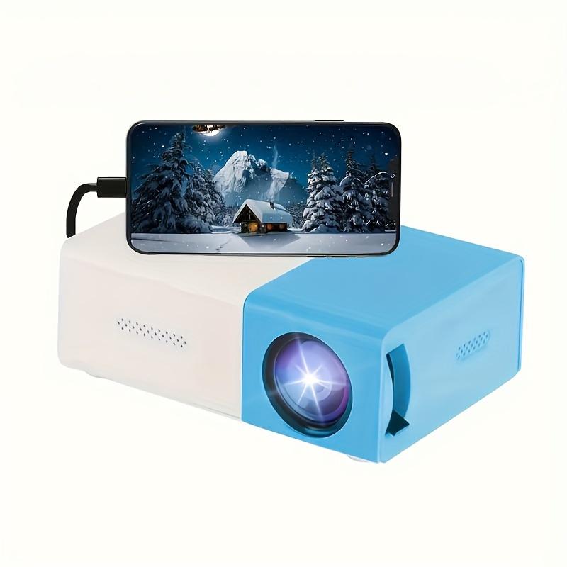 Mini Projector With 72' Screen, LED Bulb Life Of 30, 000 Hours, HD Support, Compatible With Android IOS Windows HDTV USB, Mobile Power Support, Mobile Cinema.