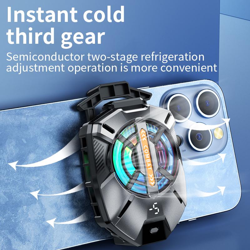 JOYYE Phone Cooler, Portable Lightweight Cooling Fan, LED Display Radiator, Fast cooling, low noise, smooth, Games, Live, USB Compatible Mobile Mobile