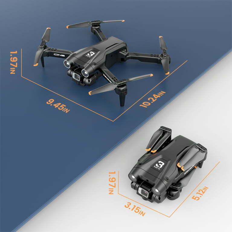 D96 Mini Drone with HD Dual Camera Foldable Drone 3 Batteries 36mins Accessories Folding Cover Mobile Portable Entry level quadcopter Navigation