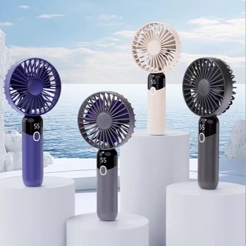 Portable Fan for Summer Outdoor Sports, Handheld Cooling Fan for Summer, Portable Fans for Summer, Mini Fan with Digital Display, Cooling Fan, Universal Household Fan for Indoor Outdoor Use, Summer Travel Supplies, Summer Essentials