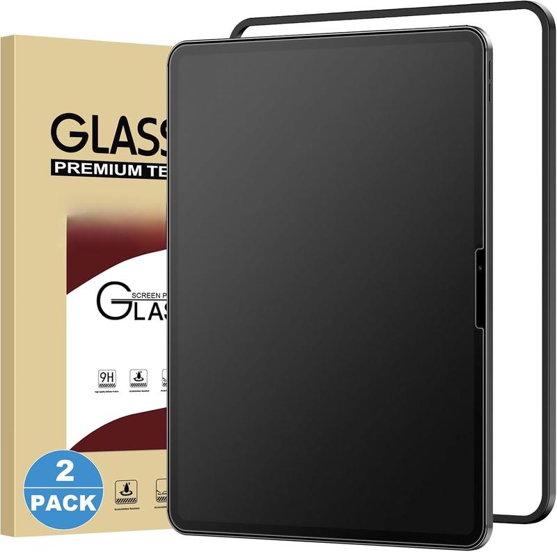 2 Pack for iPad Pro 13 Inch M4 2024 7th Generation Matte Glass Screen Protector (Not ) Anti Glare Anti Fingerprint Tempered Glass with Alignment Frame,  ID &  Pencil Compatible