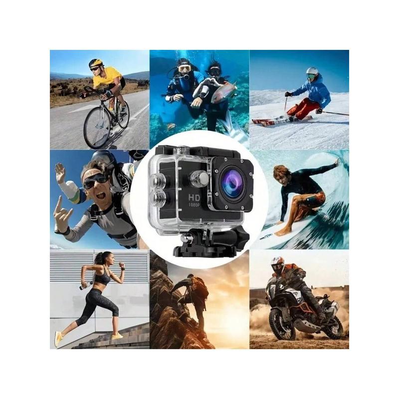 LIUHUAIHAO Action Camera With 16G SD Card, 1080P 12MP Sports Camera Full HD 2.0 Inch Action Cam 30m 98ft Underwater Waterproof Snorkel Surf Camera With Wide-Angle Lens And Mounting Accessories Kit.