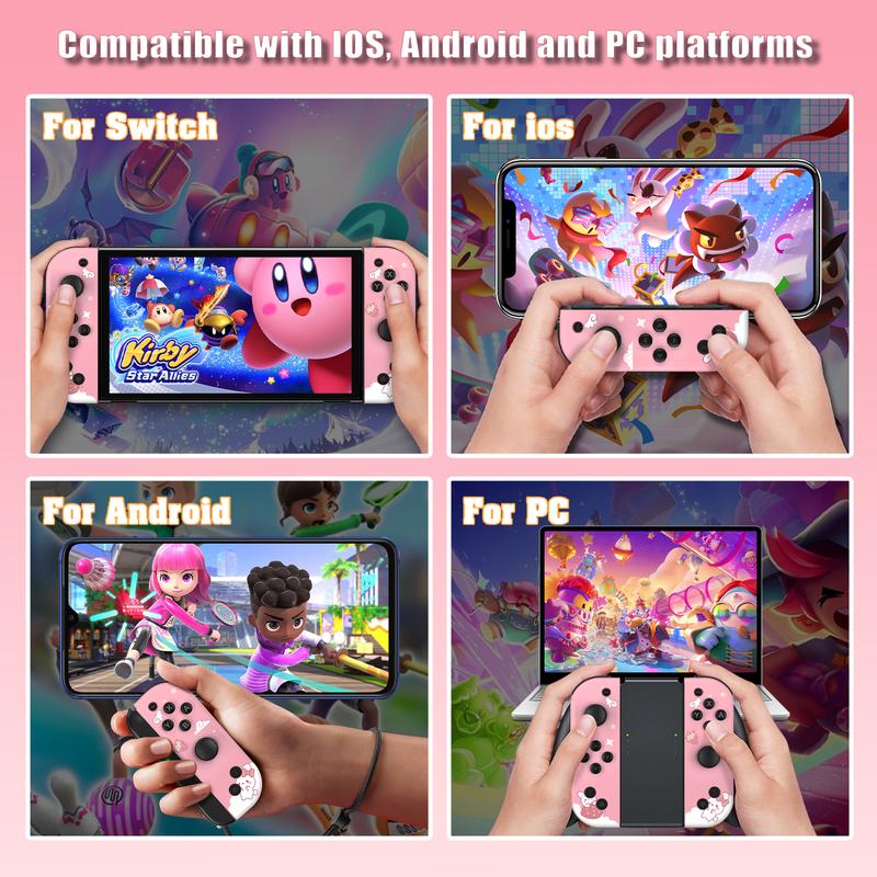 Switch Controller for Nintendo Switch - Nintendo Switch Controller Joycon L R Compatible with Switch Lite OLED (Pink)