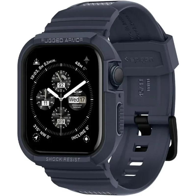 Rugged Armor Pro Designed for Apple Watch Ultra 2 49mm Rubber Case with Band Series 9 8 SE2 7 6 SE 5 4 45 44mm 41mm 40mm Correa