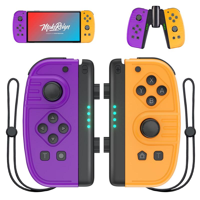 Joypad Controller for Nintendo Switch Controller - Game Controller Support Turbo Function L R (Purple Yellow)