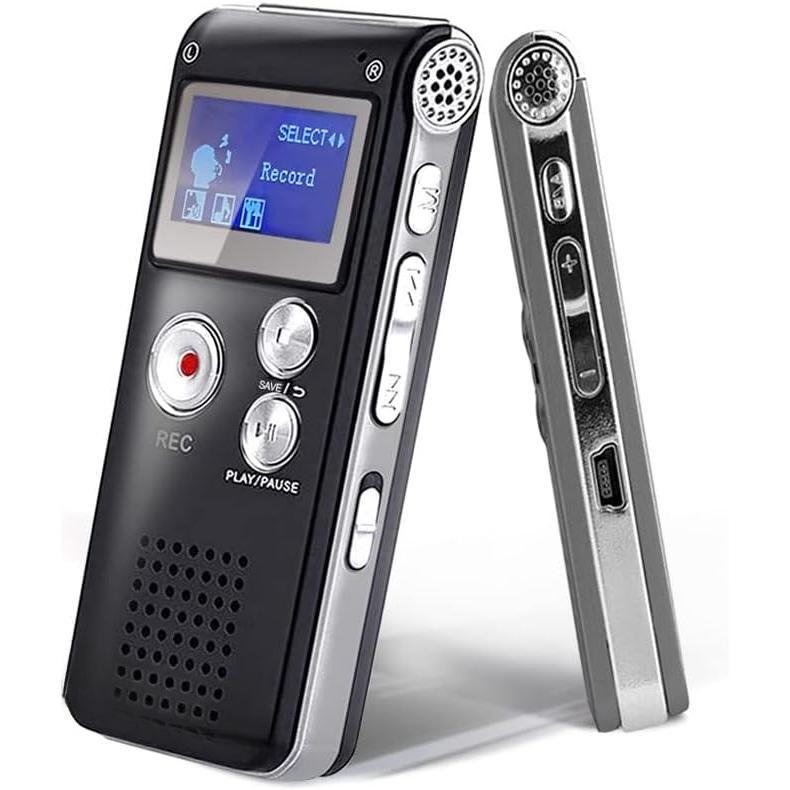 16GB Digital Voice Recorder Voice Activated Recorder with Playback 3072KBPS Upgraded Portable Tape Recorder for Lectures Meetings Interviews, Audio Recorder Dictaphone MP3 USB Password