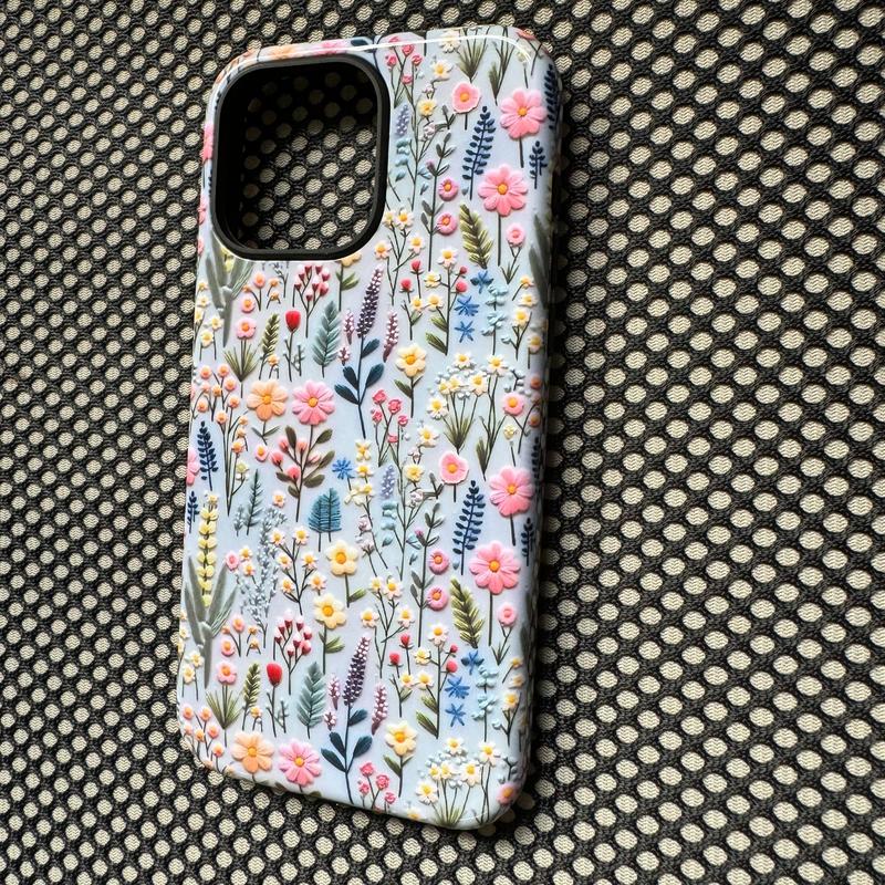 Fall Floral Pattern Phone Case, 1 Count Anti-fall Decorative Phone Protector Cover, Unique Phone Cases, Phone Accessory for iPhone 11 Cases iPhone 12 Cases iPhone 13 Cases iPhone 14 Pro Max Case iPhone 15 Pro Max Case, Fall Decor