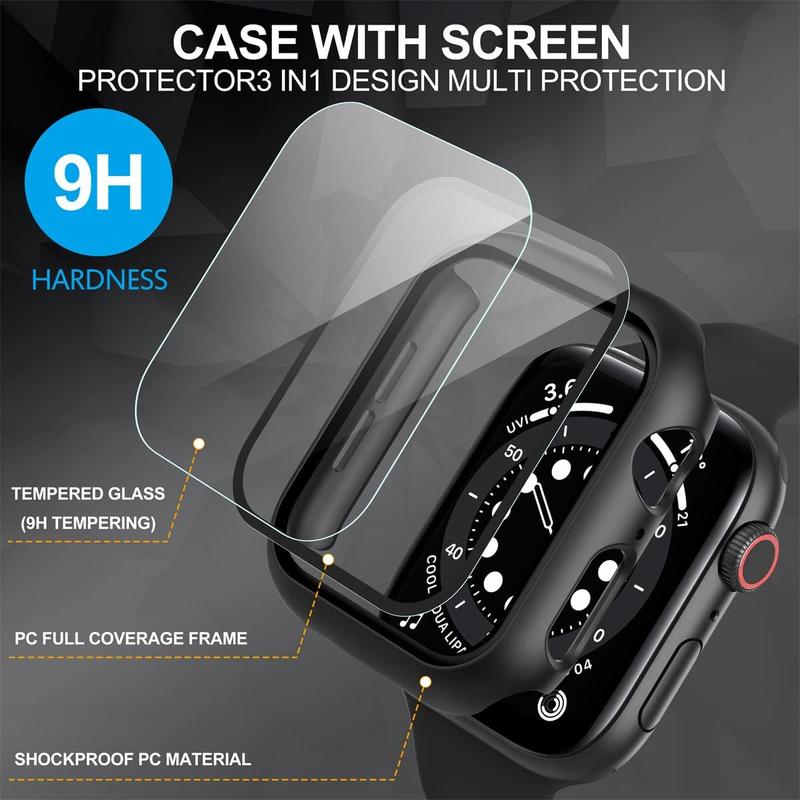 Smart Watch Tempered Glass Screen Protector for Summer Gift, 1 Count Minimalistic Dust-proof Watch Screen Protective Cover Compatible With Apple Watch 38mm 40mm 41mm 42mm 44mm 45mm