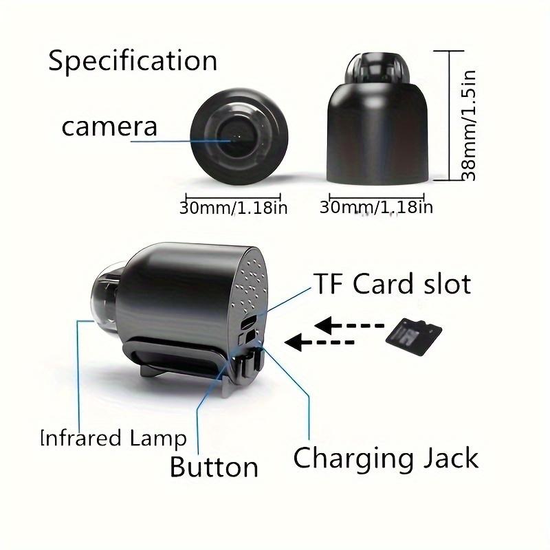 1pc Mini HD Hidden Camera - Wireless Smart Home Security Camera with Night Vision, Motion Detection, Alarm, Remote Control, 2.4G Video Surveillance, and Portable Recording