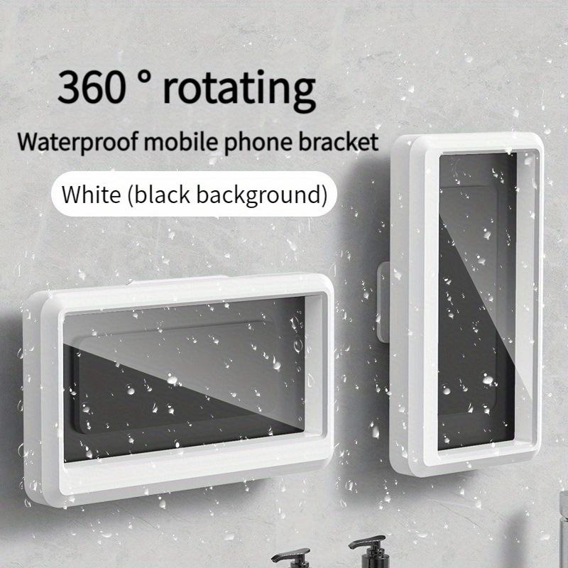 Premium Waterproof Shower phone holder-360 ° rotating, anti-fog touch screen, wall mount for bathrooms-secure fit for 4 to 7 devices-2