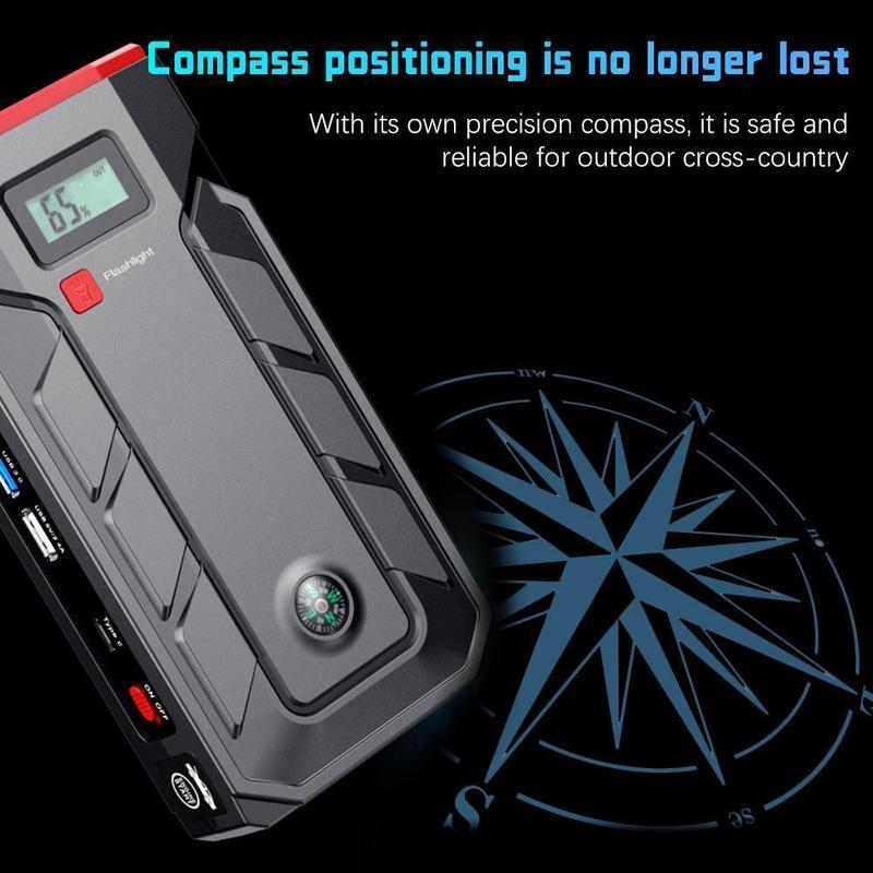 99900mAh Car Jump Starter Booster Jumper Box Power Bank Battery Charger Portable, 2000A Peak Portable Jump Starter Boxor 12V Car Automobiles Battery Booster Pack with Power Bank Charger, Portable Car Jump Starter 12V Battery Booster Jumper Box Powerbank