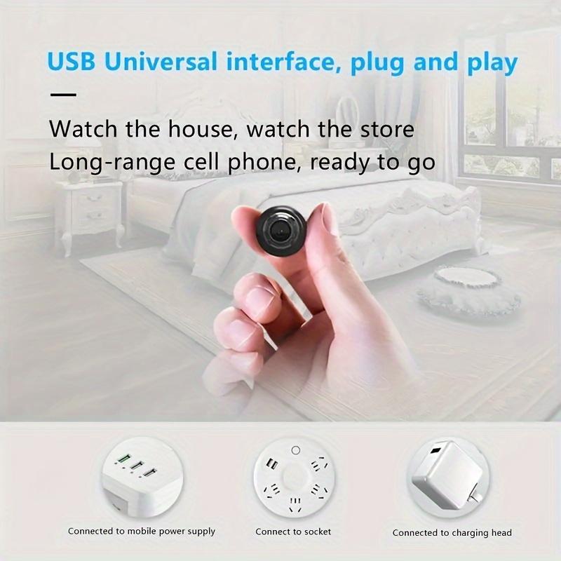 1pc Mini HD Hidden Camera - Wireless Smart Home Security Camera with Night Vision, Motion Detection, Alarm, Remote Control, 2.4G Video Surveillance, and Portable Recording