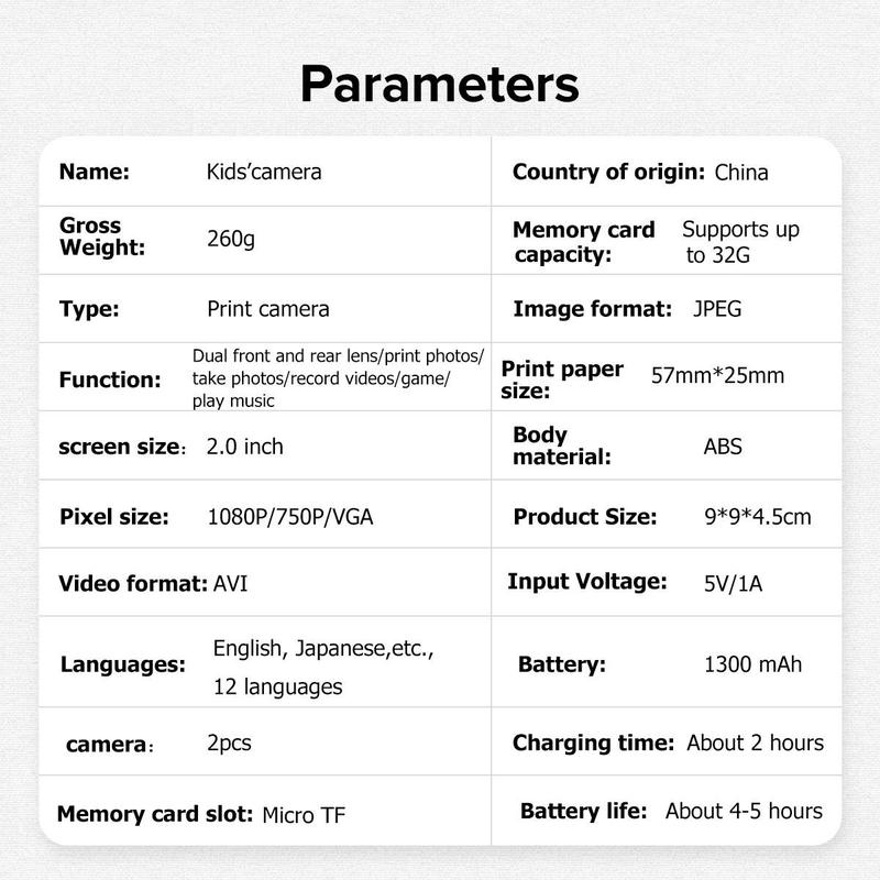 Portable Cartoon Print Digital Camera, Multifunctional Camera Toy with Front and Rear Dual Lens, Point & Shoot Camera Digital with Lanyard for Students, Boys, Girls