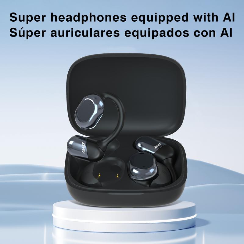 ZIHNIC S05 AI Translation Earphone Wireless Bluetooth 5.4 OWS Waterproof Sport Headsets Support 135 Languages Real Time Bluetooth Translation Support Playing Music Phone Calls Headphones Noise Reduction Headphones with Mic