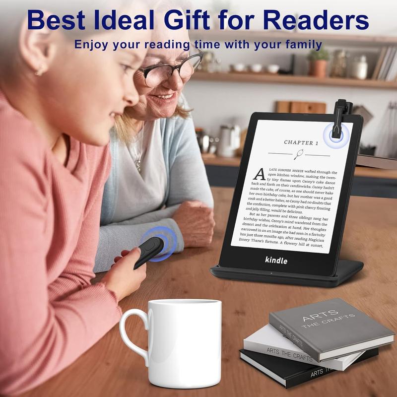 Remote Control Page Turner for Kindle Paperwhite Oasis Kobo eReaders, Kindle Remote Page Turner for iPhone Android Tablets Reading Novels Taking Photos Selfie Cellphone