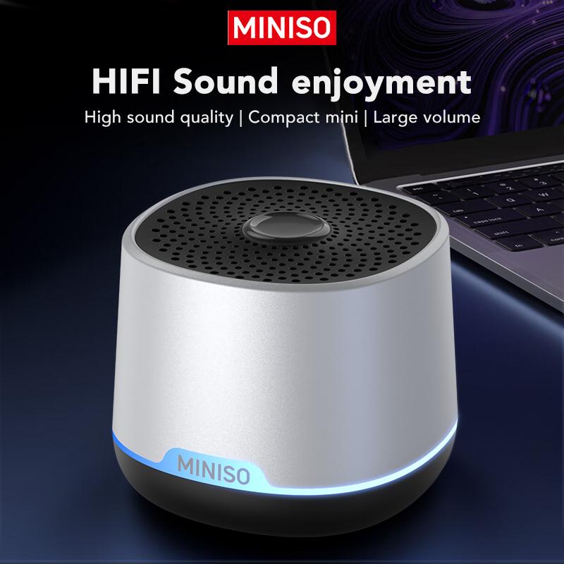 MINISO Portable 5W Wireless Bluetooth Speaker ,Mini Pocket Sound 8 Hours Music Time Speaker , 2 in 1 Stereo Sound Speaker Audio Smartphone