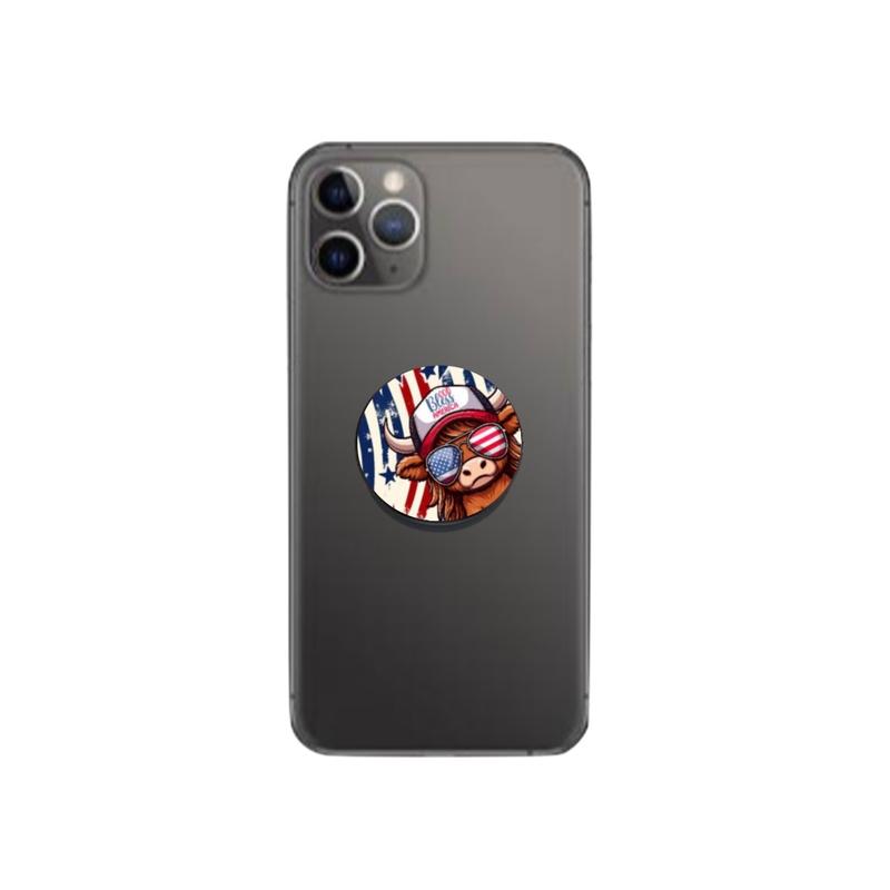 Stars and Strips God Bless America Cow Phone Grip