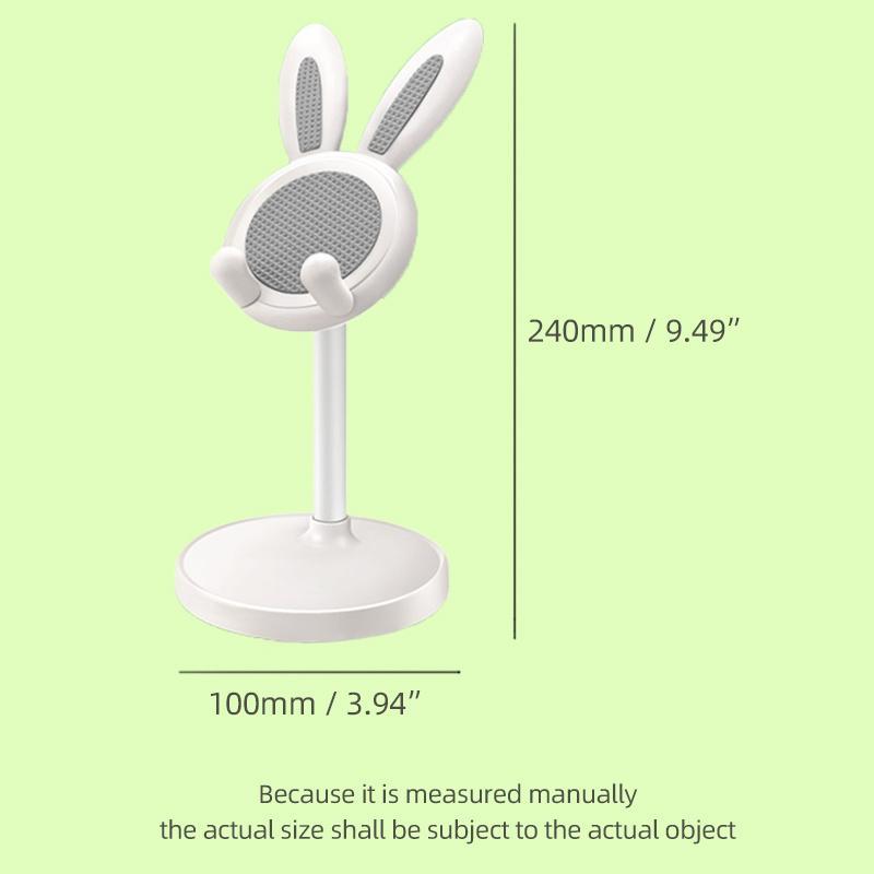 Cute Rabbit Design Phone Holder, Adjustable Height & Stretchable Phone Stand, Multifunctional Desktop Phone Holder for Home Office