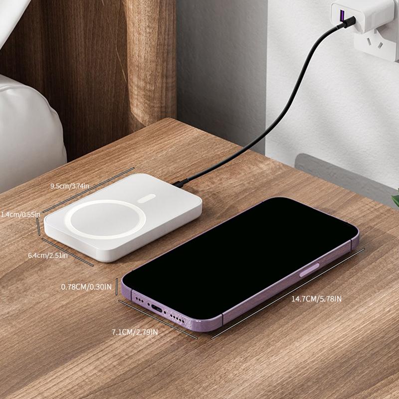 Wireless Magnetic Power Bank- Fast Charging Mobile Phone Wireless Charger to Smartphone - Compact, Portable Gift