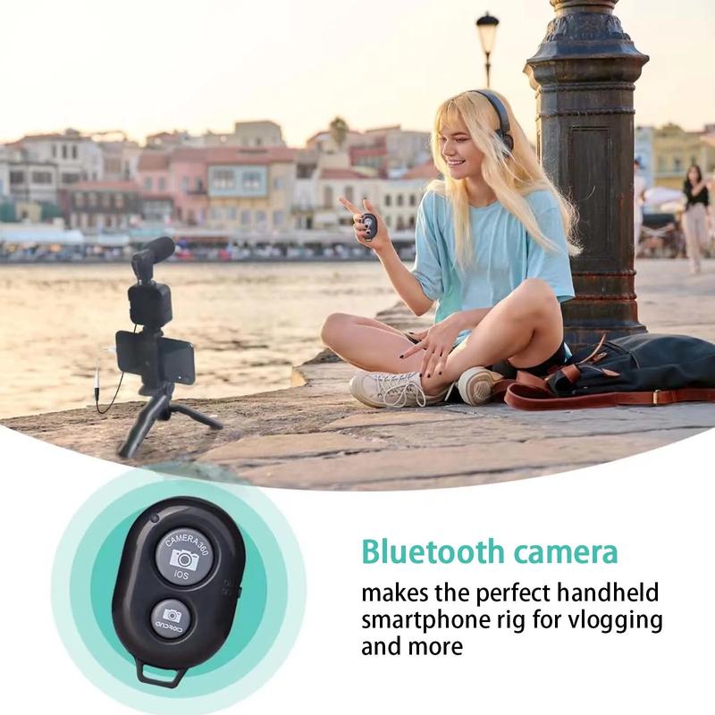 Smartphone Vlogging Kit for Iphone Android with Tripod Mini Microphone Starter Vlog Kit for Tiktok Live Stream Video Youtube BTFOOR