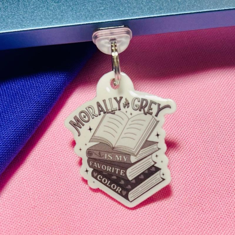 Morally Grey Kindle Dust Plugs, charms for Kindles, Phone Accessories, Cute E-Reader Gifts and accessories Devices Electronic Smartphone Cellphone