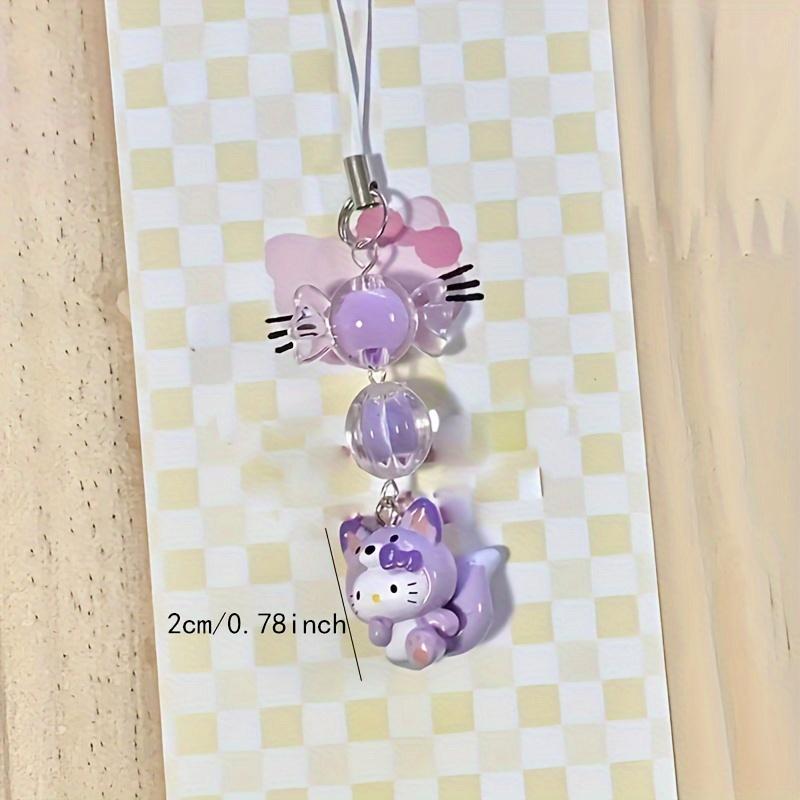 Kitty Cell Phone Rope Chain, Anime Pendant Bead Strand, Bracelet Dangle Phone Accessories