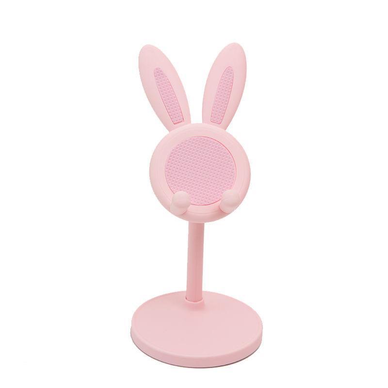 Cute Rabbit Design Phone Holder, Adjustable Height & Stretchable Phone Stand, Multifunctional Desktop Phone Holder for Home Office