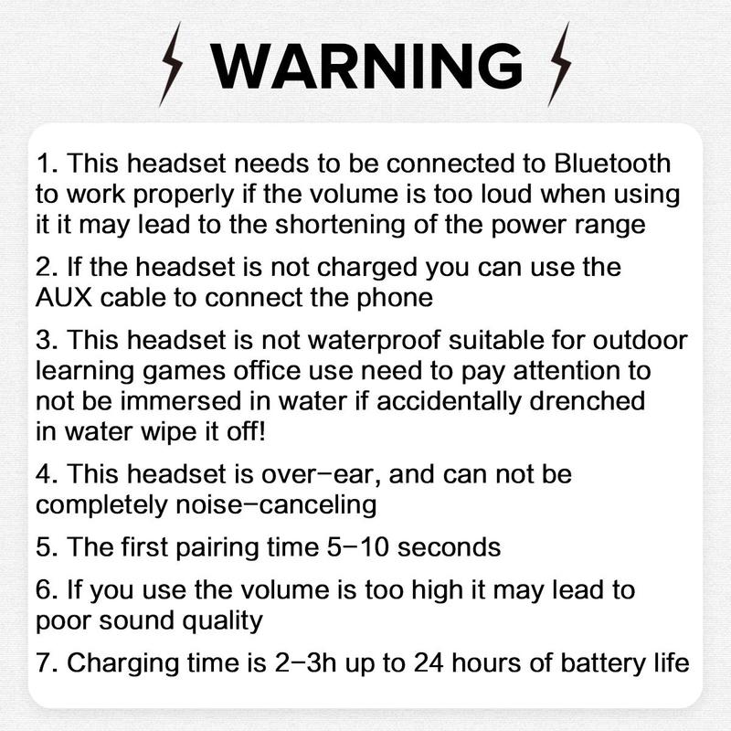 Foldable Wireless Headphone, Over-ear Wireless Bluetooth-compatible Headset with Mic, Wireless Stereo Headphones for Tablets and Phones