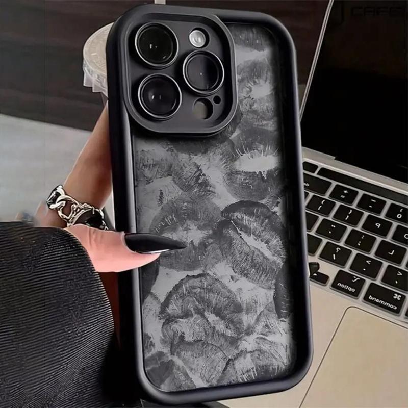 Lip Pattern Phone Case, Decorative Phone Protector Cover, Phone Accessories Compatible with iPhone 16 15 14 13 12 11 Plus Pro Pro Max