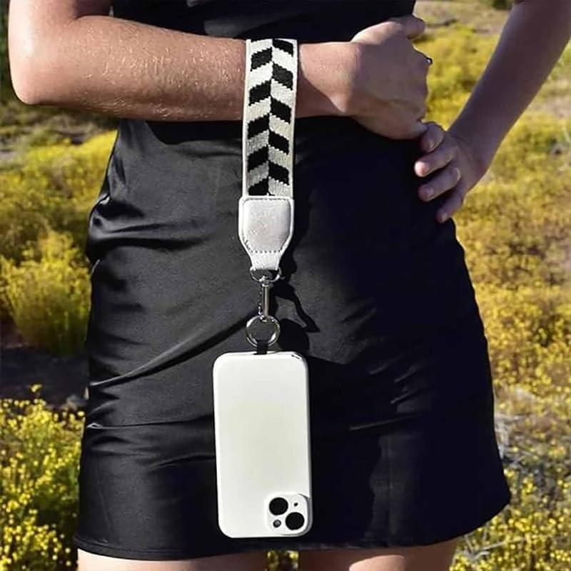 Phone Strap with Zippered Pouch, 2024 New Clip and Go Strap for Phone with Wallet Crossbody, Phone Strap with Wallet, Cross Body Phone String with Zipper Wallet Pouch, Phone Strap Crossbody (A)