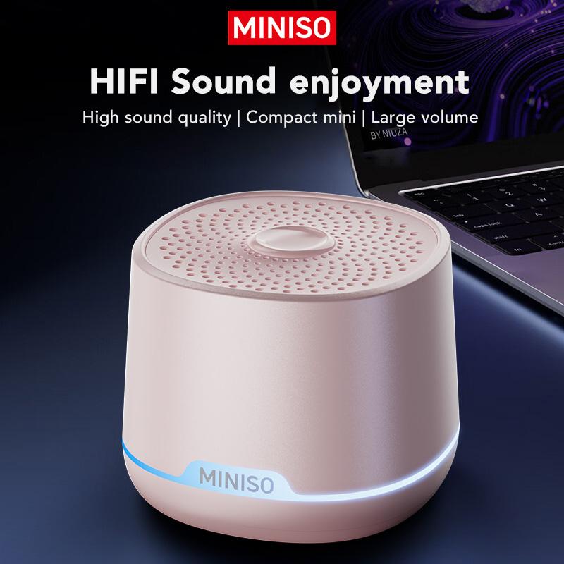 MINISO Portable 5W Wireless Bluetooth Speaker ,Mini Pocket Sound 8 Hours Music Time Speaker , 2 in 1 Stereo Sound Speaker Audio Smartphone