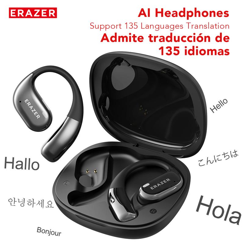 ERAZER X11 OWS AI Translation Wireless Bluetooth Earphones Support 135 Languages Real Time AI Translator Earbuds Support Playing Music Phone Calls Headphones & Meeting Summary Earbuds