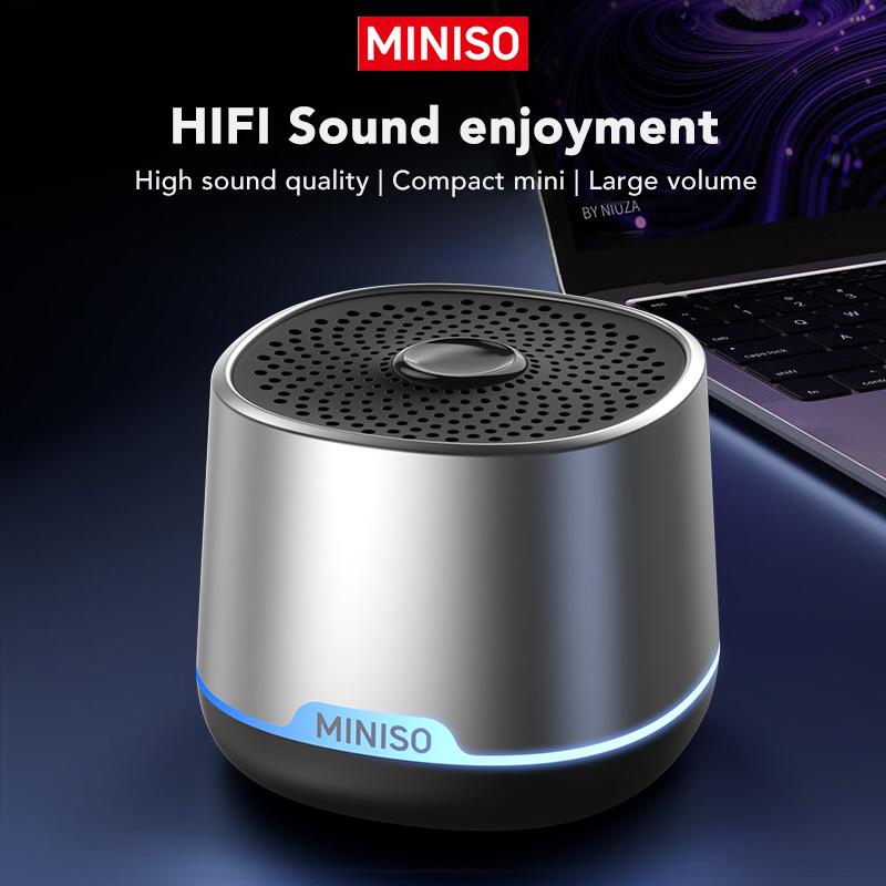 MINISO Portable 5W Wireless Bluetooth Speaker ,Mini Pocket Sound 8 Hours Music Time Speaker , 2 in 1 Stereo Sound Speaker Audio Smartphone