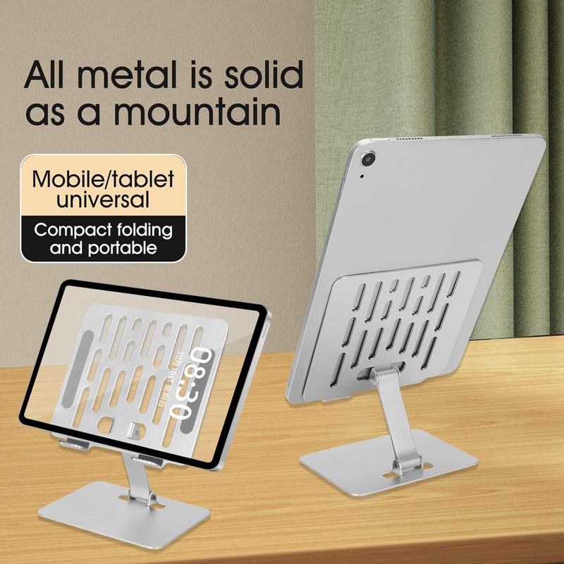 a Portable Desktop Tablet Holder Stand That can be Folded up and Down to Adjust Height. Suitable for ipad Holder up to 12 inches