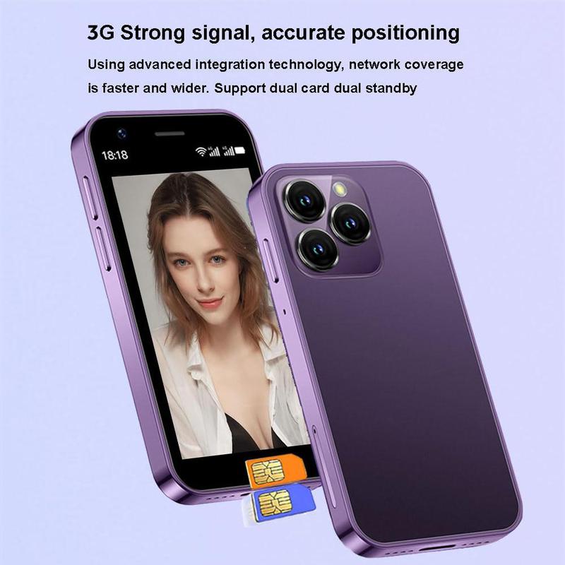 Fall 3.0 Inch Smartphone, 1 Count Portable Mini Smartphone, Dual SIM 3G Android 8.1 2GB + 16GB GPS Bluetooth-compatible WiFi Portable Tiny Mobile Mini Phone