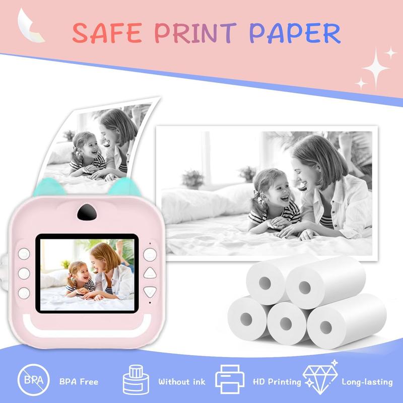 20-Pack  Instant Print Camera for Kids Refill Print Paper, HD Paper Camera, Kidizoom Print Camera Paper Refill for Most Kids Instant Camera