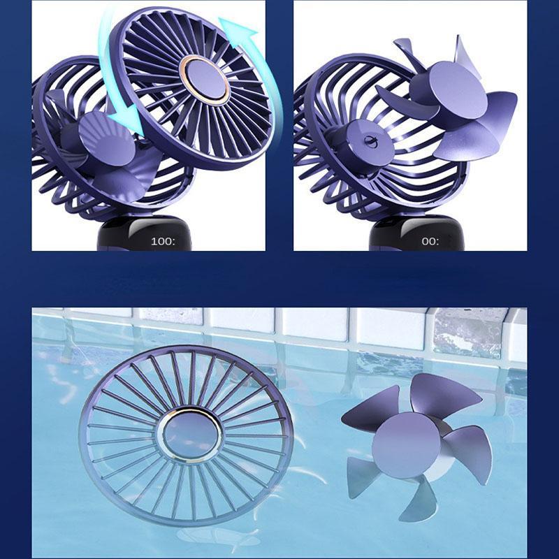 Handheld Folding Fan, 1 PC Mini USB Portable Foldable Rechargeable Fan, Rechargeable M Fan, Universal Battery Powered Table Fan, Travel Cooling Fan petitelightfan