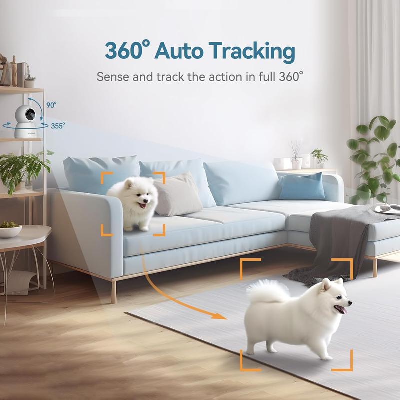 Smart Home Camera, 2 Megapixel Camera, 5G 2.4G Camera with Night Vision, Motion Detection for Pet Monitor Security，2-way Audio Cable