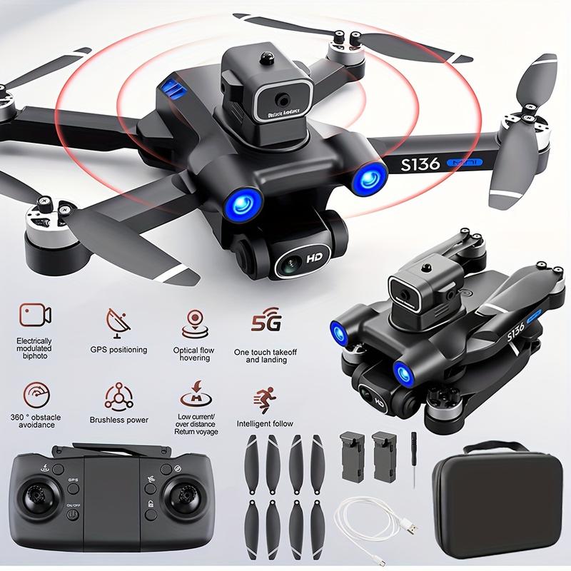 GPS Drone with 4K Camera for adults Beginner, Ult-Long Flight Time, Optical Flow, 5G Transmission Foldable FPV RC Quadcopter with Brushless Motors, No obstacle avoidance, GPS Auto Return Home, Intelligent Follow Me, Include 2 batteries and Handbag