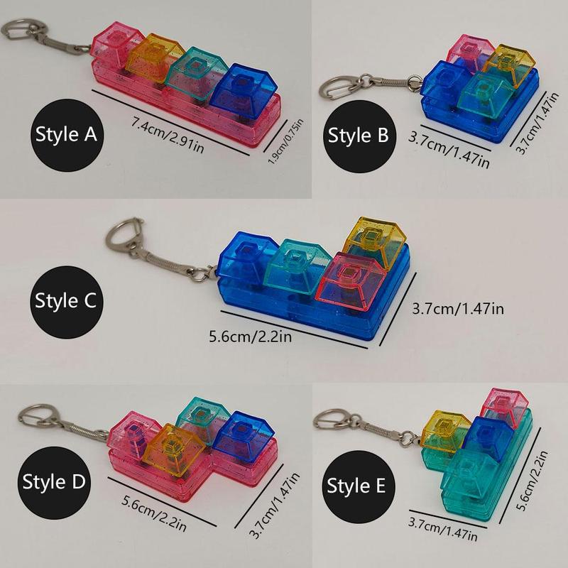 Colorful Keycap Shaped Phone Chain, Colorful Phone Lanyard, Pressure Relief Phone Strap Toy for Women & Men, Phone Decoration Accessories for Birthday Gift