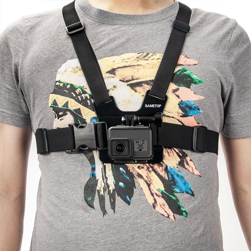 Chest Mount Strap Harness Chesty Body Mount Compatible with Hero 13, 12, 11, 10, 9, 8, 7, 6, 5, 4, Session, 3+, 3, 2, 1, Max, Action Camera Smartphone