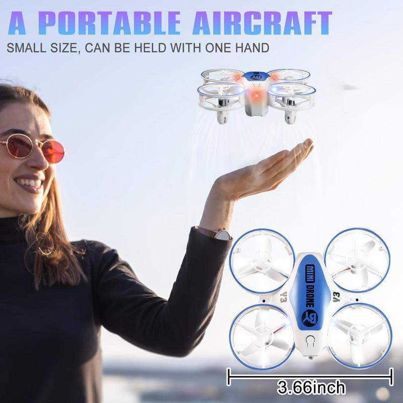 Mini Drone for Kids with Multicolor LED Lights, Long Flight Time, 3 Speed Modes, 360° Flip, Easy to Control, Safe for Beginners, USB Rechargeable, Lightweight