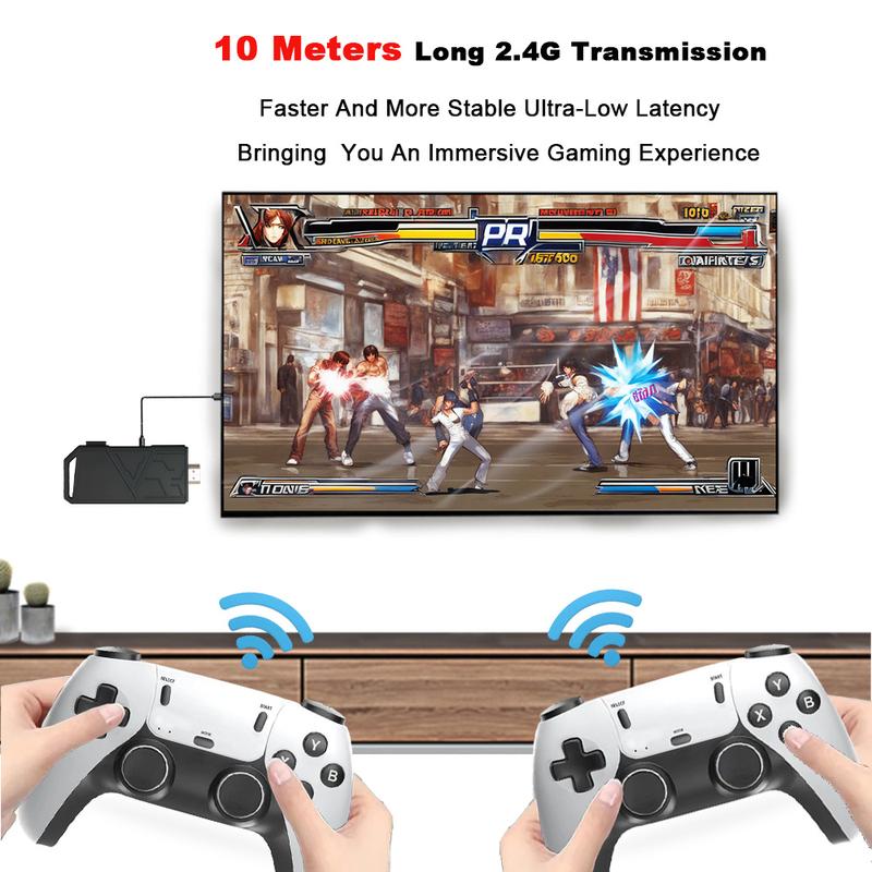 H8 pro40000+ Games Retro Gaming Stick 128G, Plug and Play Retro Arcade Gaming simulator Handheld console 4K with dual 2.4G controllers retro arcade