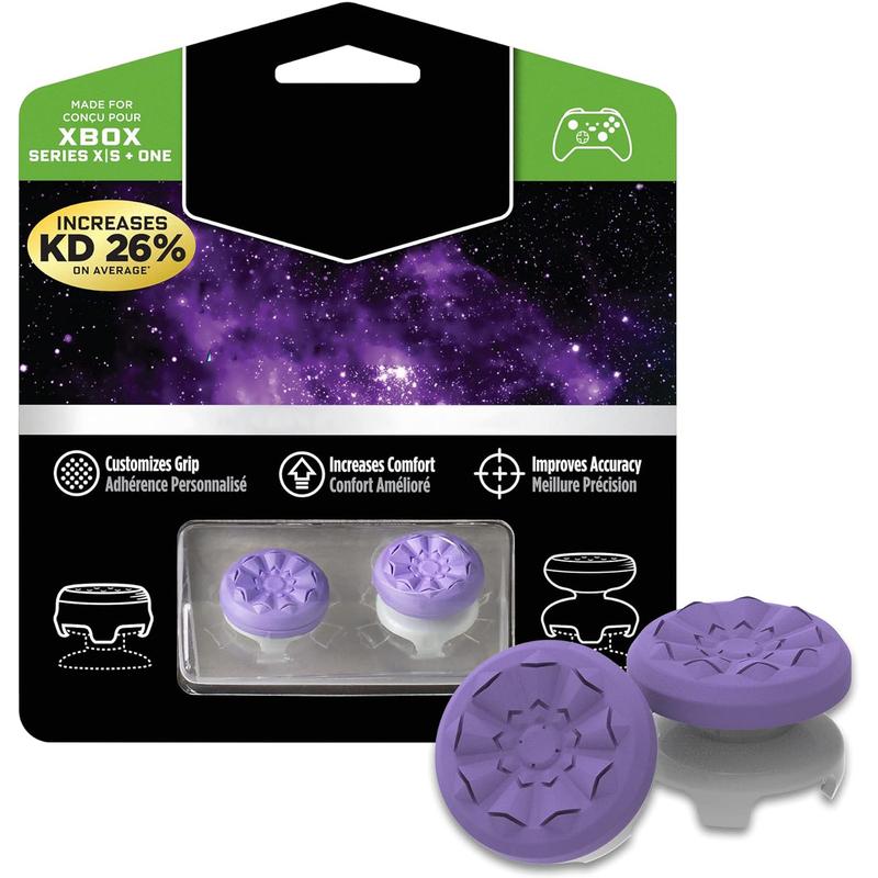 FPS Freek Thumbsticks For Xbox, Superior Precision, Anti slip,Comfort, 1 High-Rise 1 Mid-Rise, Controller Gamepad accessories, Stick, Purple